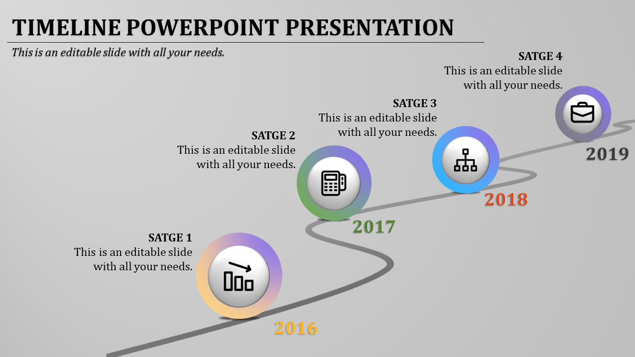 Free - Visual Timeline PPT Presentation Template and Google Slides